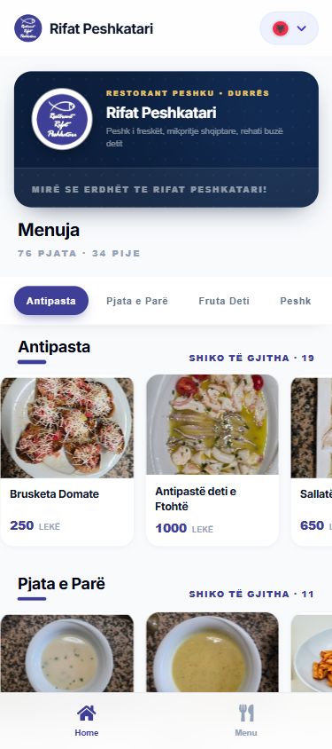 Screenshot reale di Rifat Peshkatari sul telefono